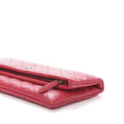 Chanel Lambskin Quilted CC Beauty Clutch Red 6 of 11