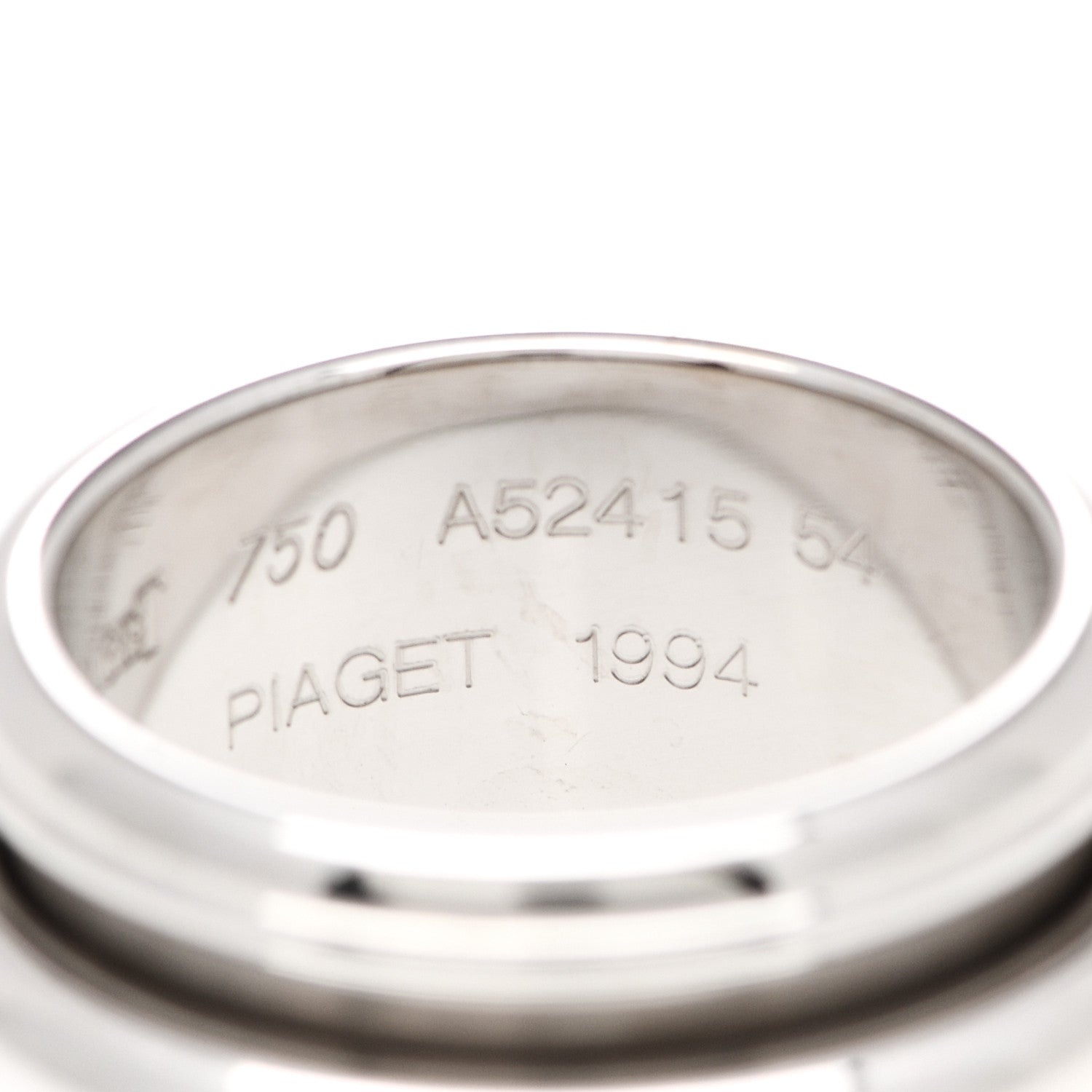Piaget 18K White Gold Diamond Wide Possession Wedding Ring 54 7 5 of 5