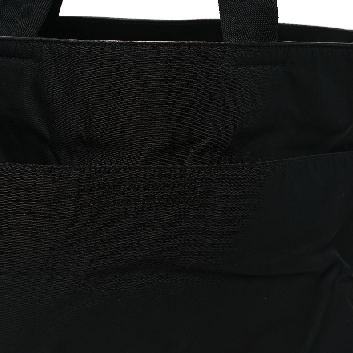 Prada Nylon Calfskin Tote Black 7 of 11