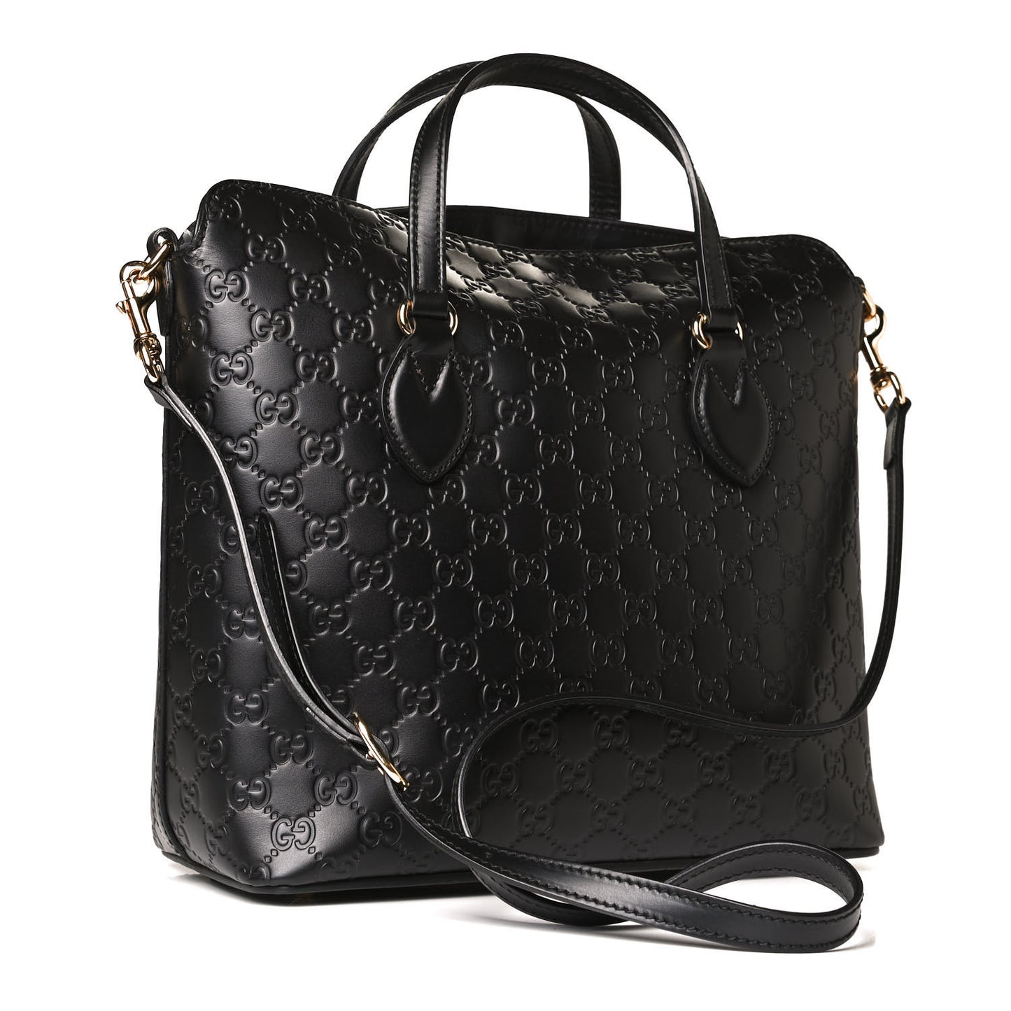 Guccissima Linea A Foldover Tote Black