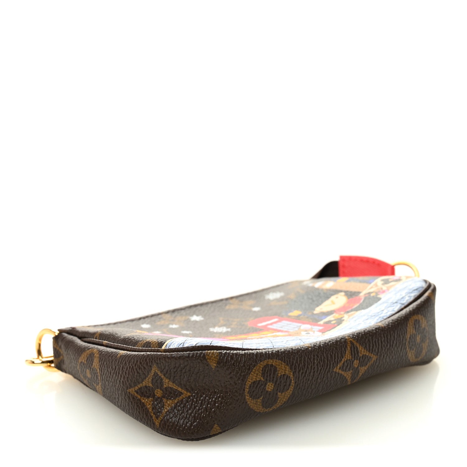 Louis Vuitton Monogram 2021 Christmas Animation London Mini Pochette Accessories Red 4 of 8