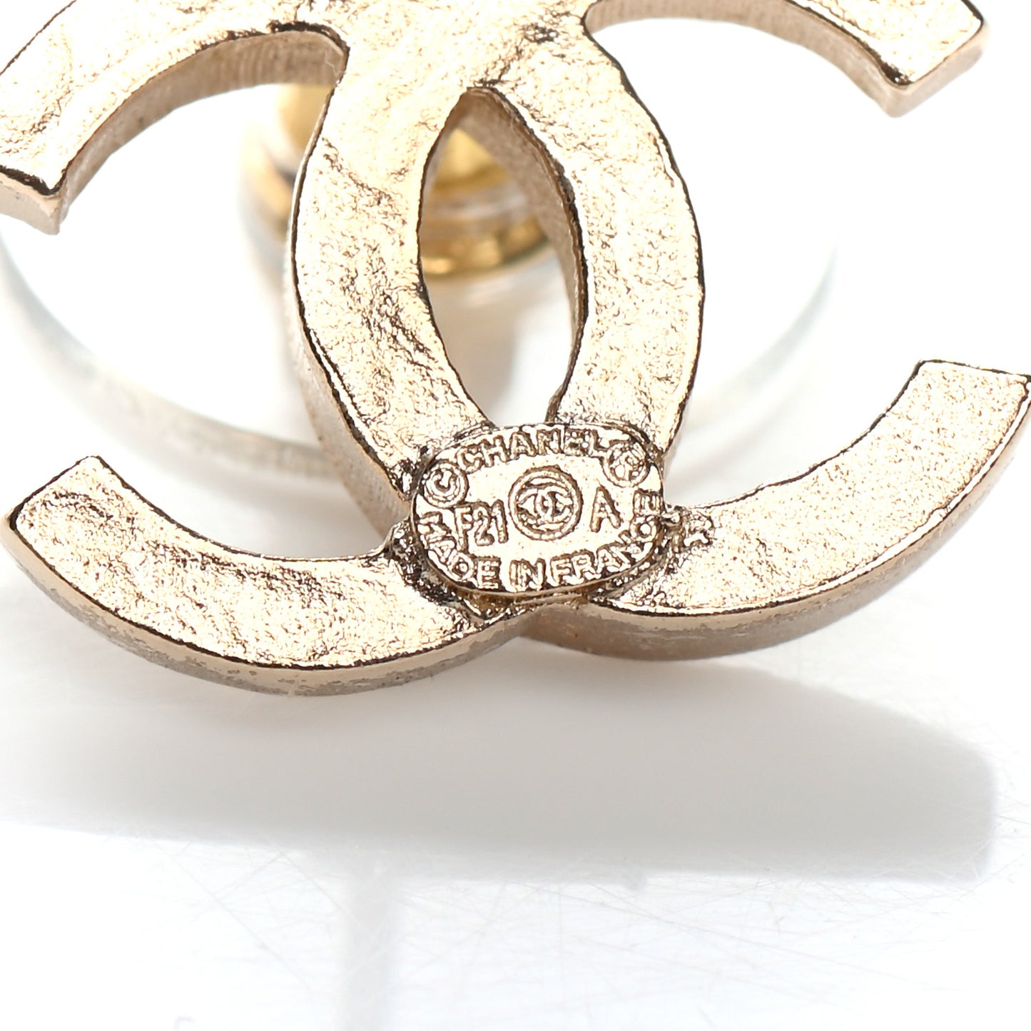 Crystal CC Crown Earrings Gold
