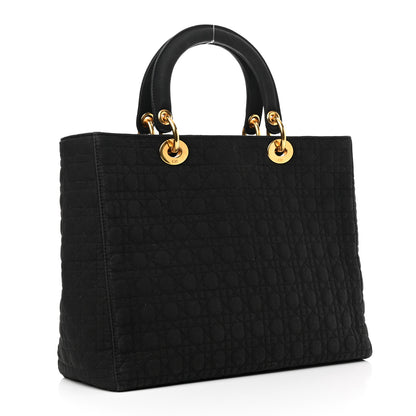 Christian Dior Nylon Cannage Large Lady Dior Black 3 of 11