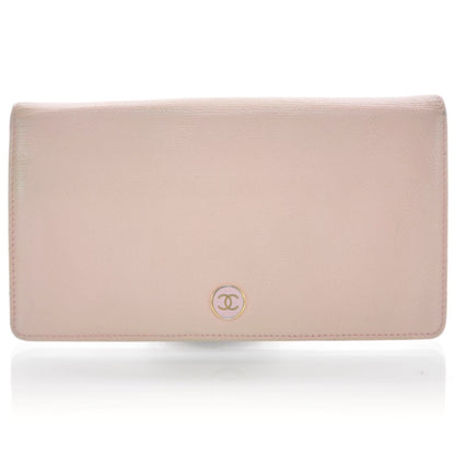 Chanel Leather Long Wallet Pink 1 of 8