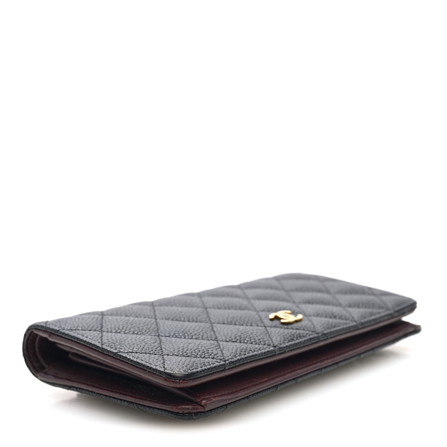 Chanel Caviar Quilted Yen Wallet Black 4 of 8