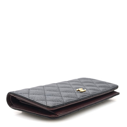 Chanel Caviar Quilted Yen Wallet Black 4 of 8