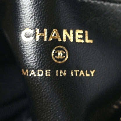 Chanel Lambskin Quilted Chain Around Pouch Black 6 of 10