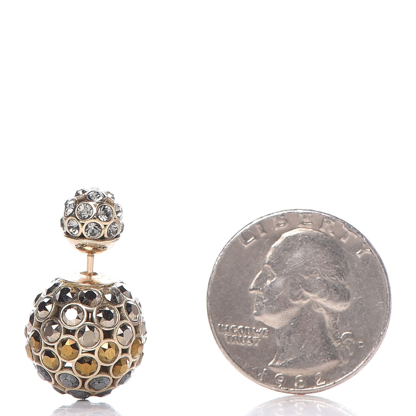 Crystal Mise En Dior Tribal Earrings Gold