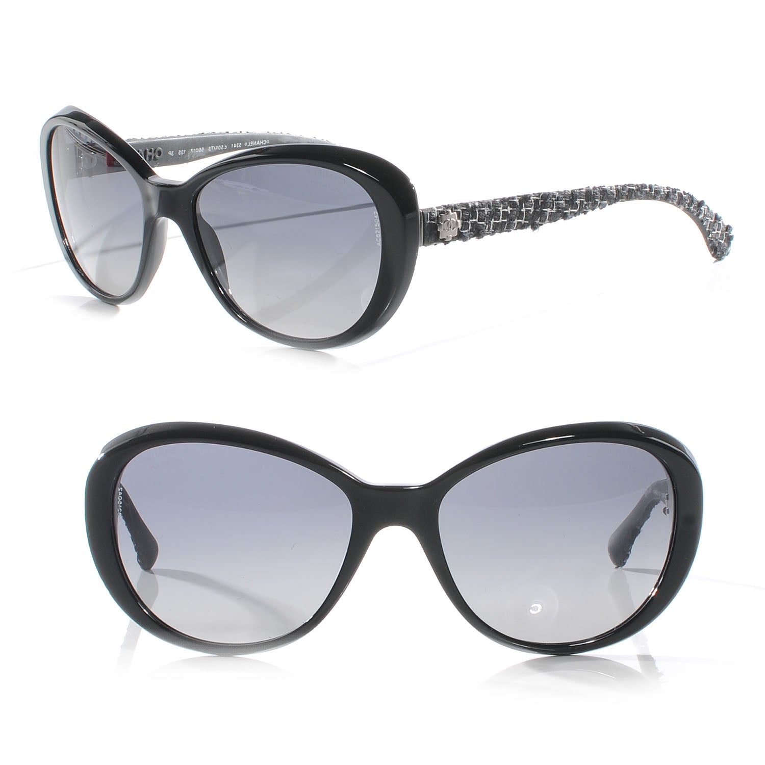 Chanel Acetate Tweed Sunglasses 5241 Black 1 of 4