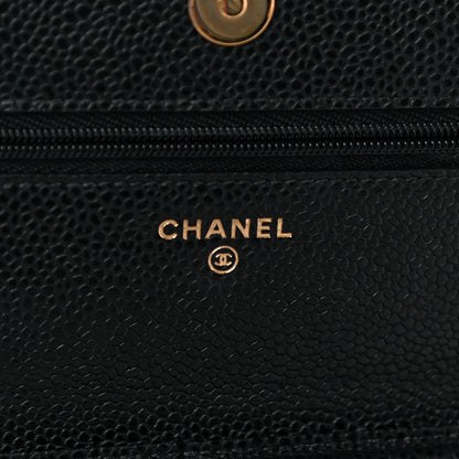 Chanel Caviar Quilted Wallet On Chain WOC Black 6 of 14