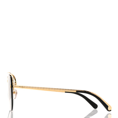 Louis Vuitton Metal Monogram Grease Sunglasses Z1172E Gold 4 of 7