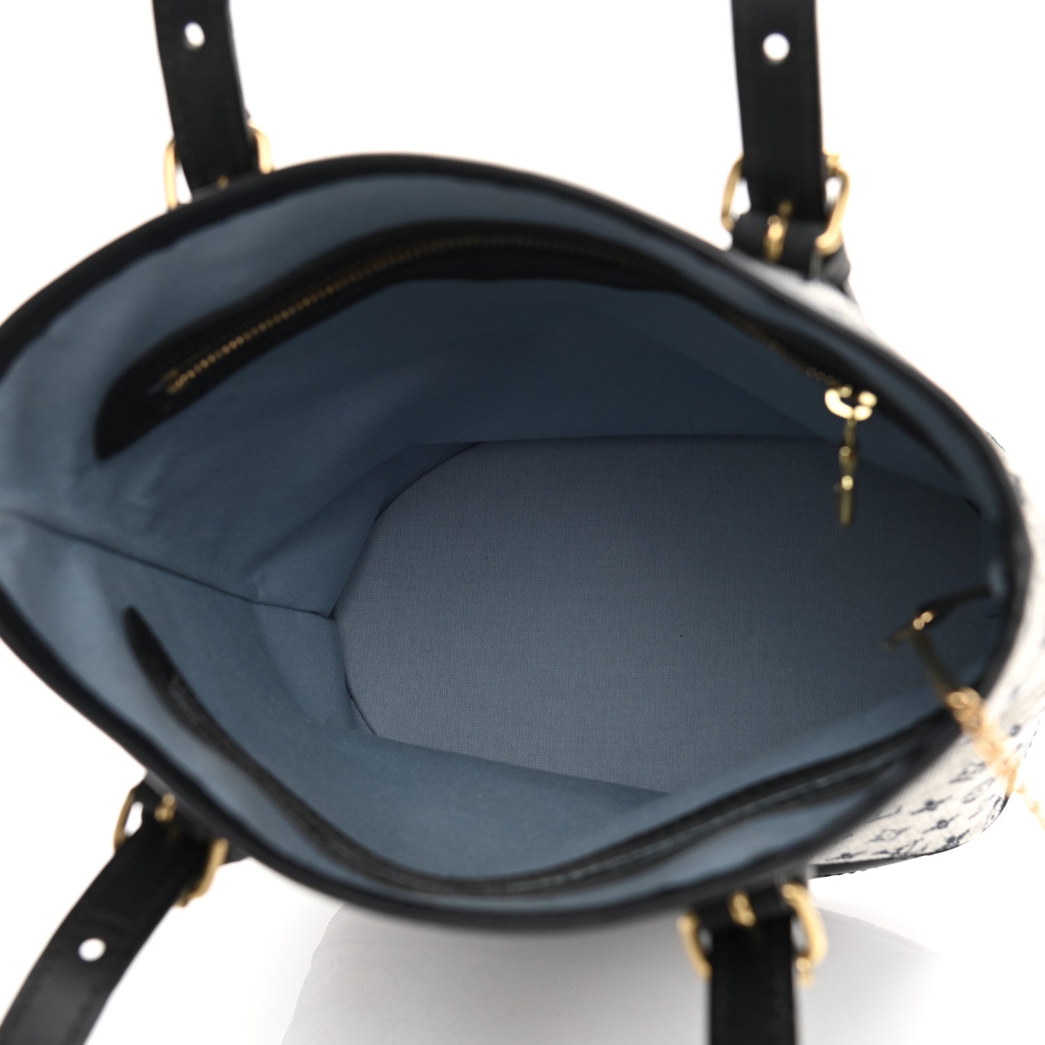 Louis Vuitton Mini Lin Monogram Bucket Bag Blue 5 of 10