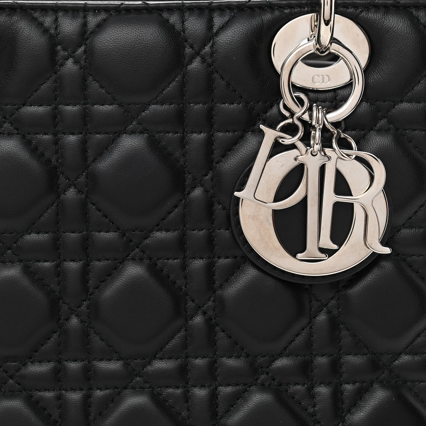 Lambskin Cannage Medium Lady Dior Black