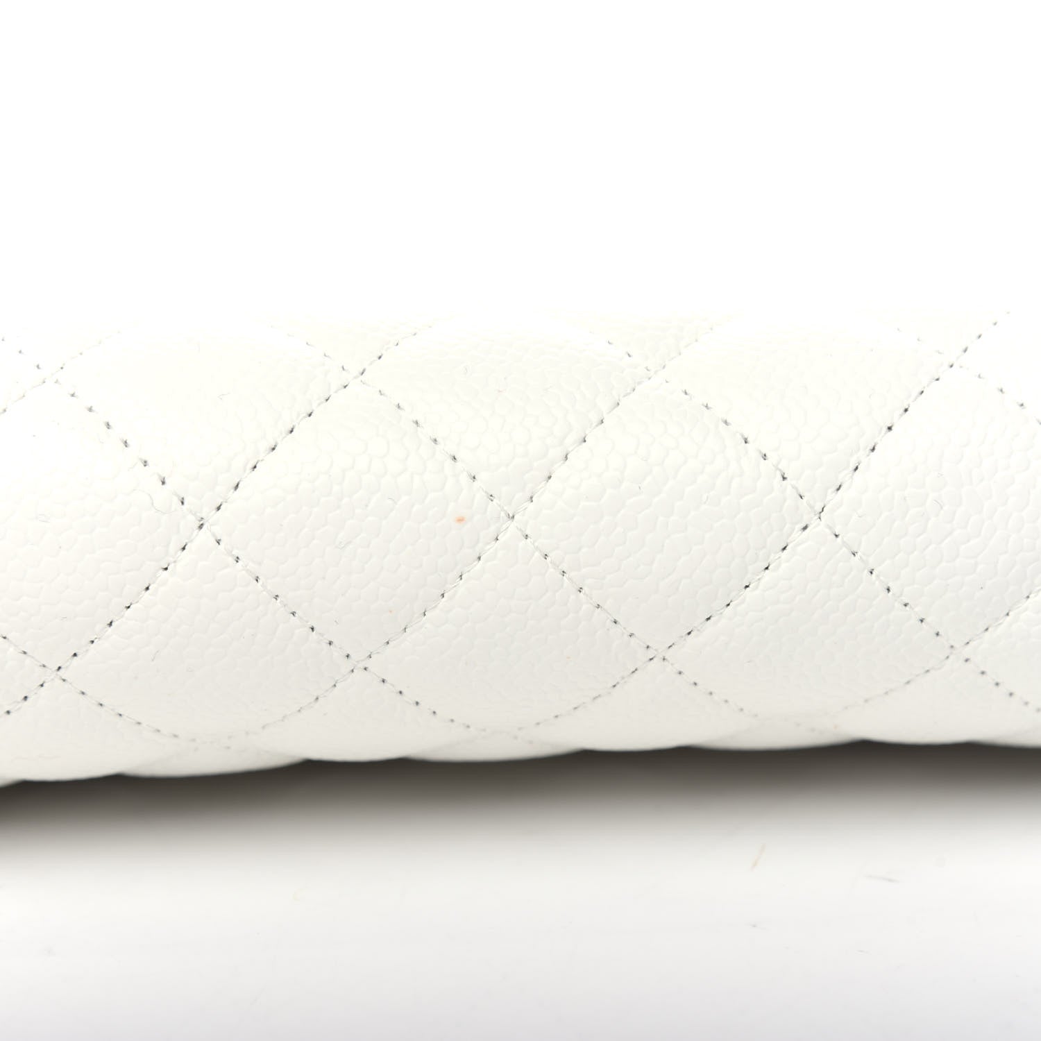 Chanel Caviar Quilted Timeless Clutch White 8 of 10