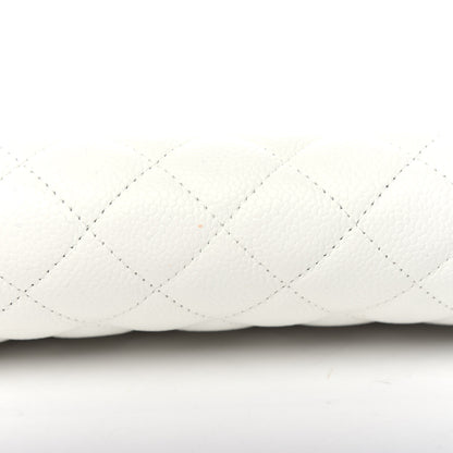 Chanel Caviar Quilted Timeless Clutch White 8 of 10