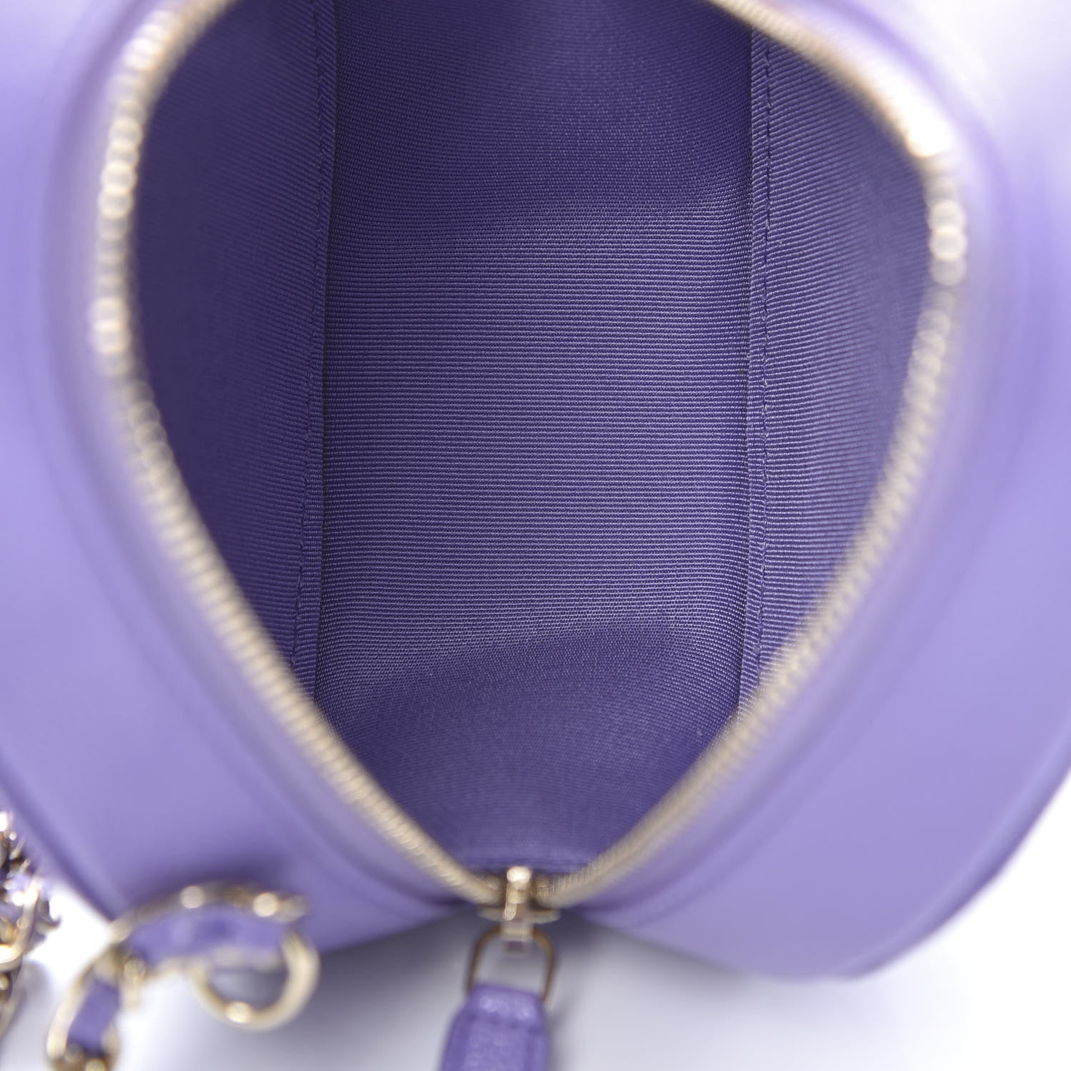 Chanel Caviar Quilted Round Clutch With Chain Purple 5 of 11