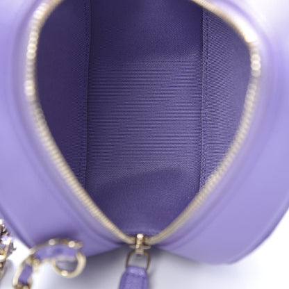 Chanel Caviar Quilted Round Clutch With Chain Purple 5 of 11