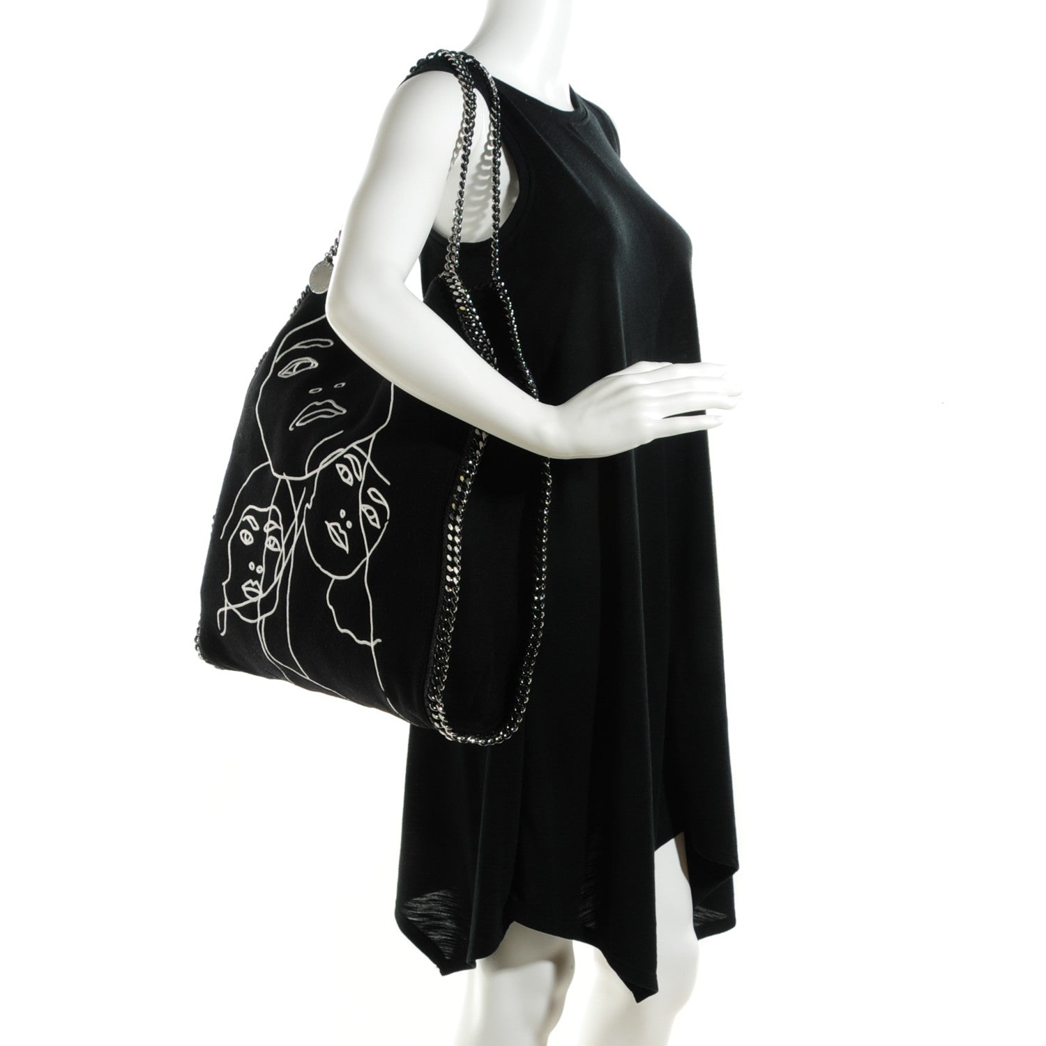 Stella McCartney Faux Suede Large Gary Hume Falabella Black 2 of 9