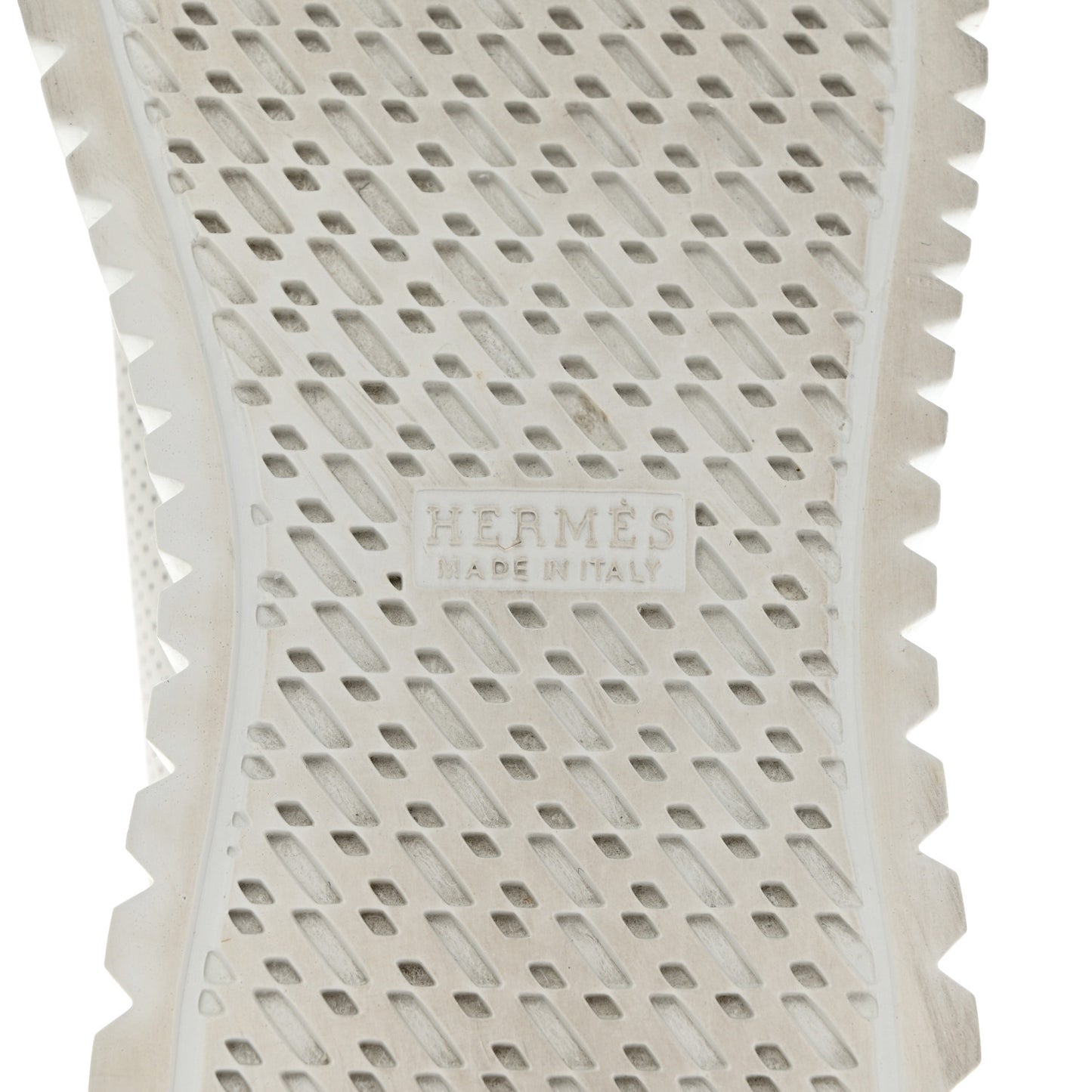 Perforated Calfskin Cross Sneakers 37 White