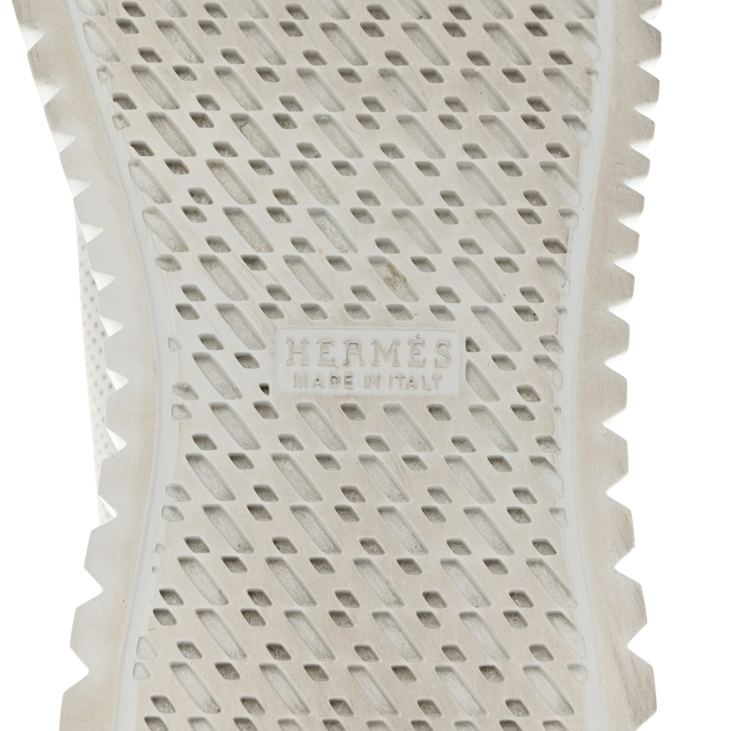 Hermes Perforated Calfskin Cross Sneakers 37 White 7 of 8