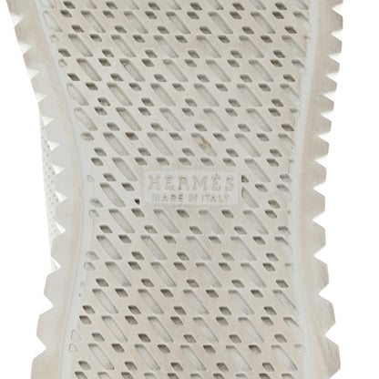 Hermes Perforated Calfskin Cross Sneakers 37 White 7 of 8