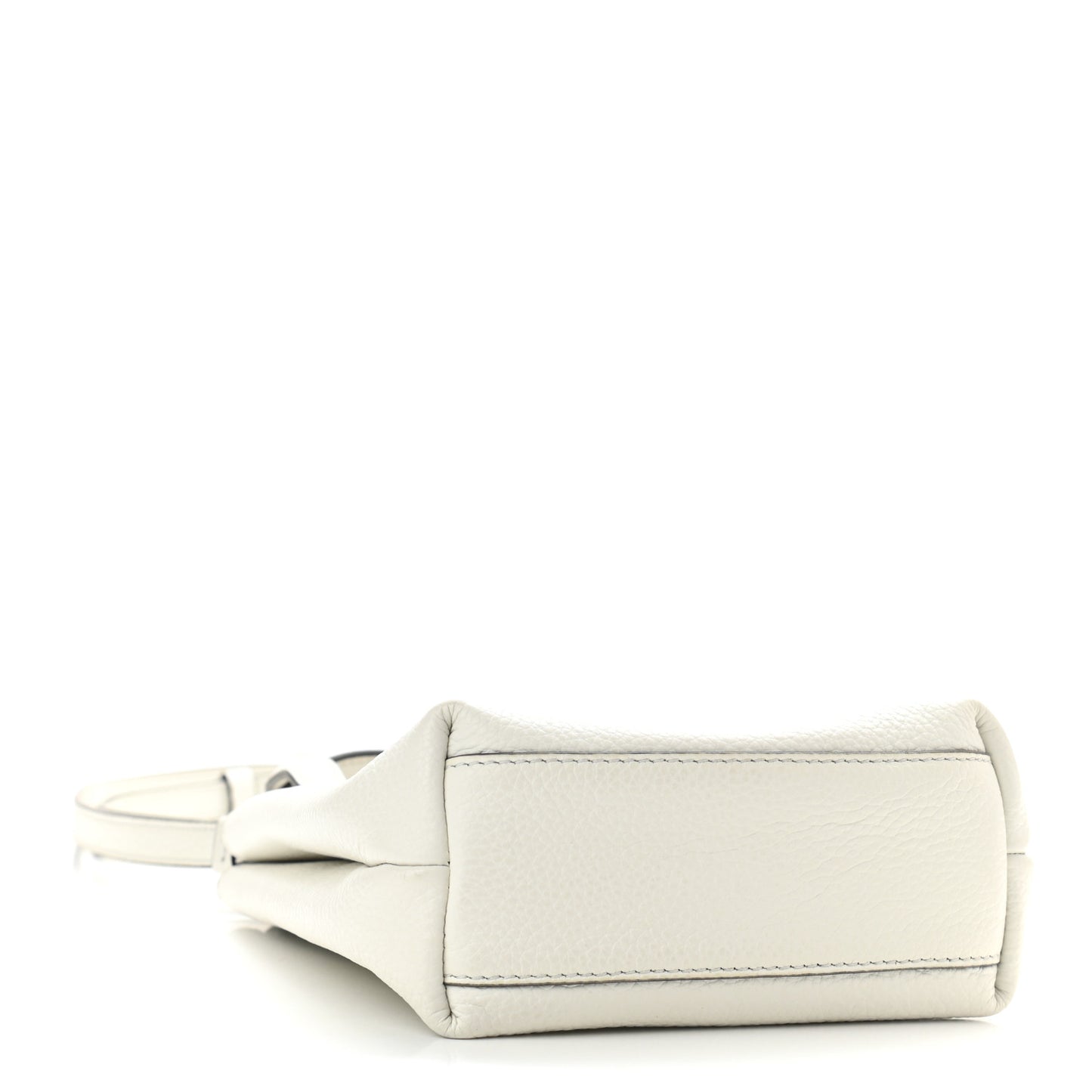 Tumbled Calfskin Gancini Mini Bag White