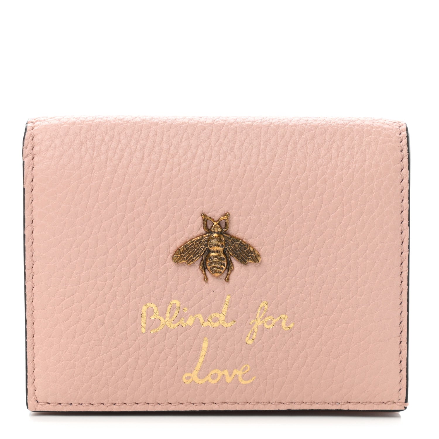 Gucci Cellarius Calfskin Blind for Love Animalier Card Case Perfect Pink 1 of 6