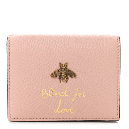 Gucci Cellarius Calfskin Blind for Love Animalier Card Case Perfect Pink 1 of 6