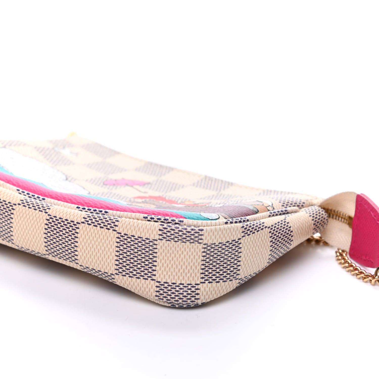 Louis Vuitton Damier Azur 2015 Christmas Animation Mini Pochette Accessories 9 of 10