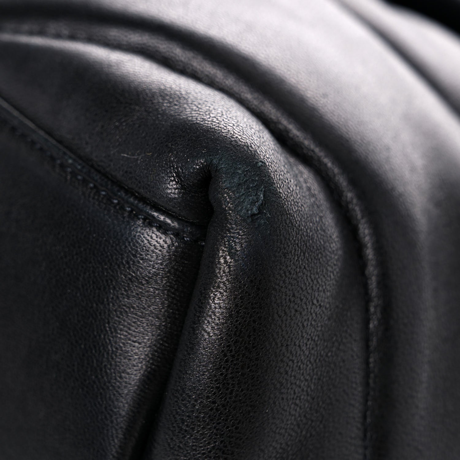 Saint Laurent Lambskin Quilted Medium Loulou Puffer Monogram Chain Satchel Black 11 of 15