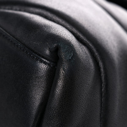 Saint Laurent Lambskin Quilted Medium Loulou Puffer Monogram Chain Satchel Black 11 of 15