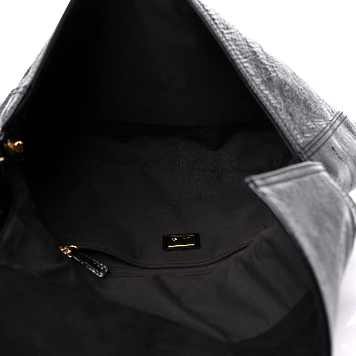 Vitello Naplak Large Convertible Baguette Black
