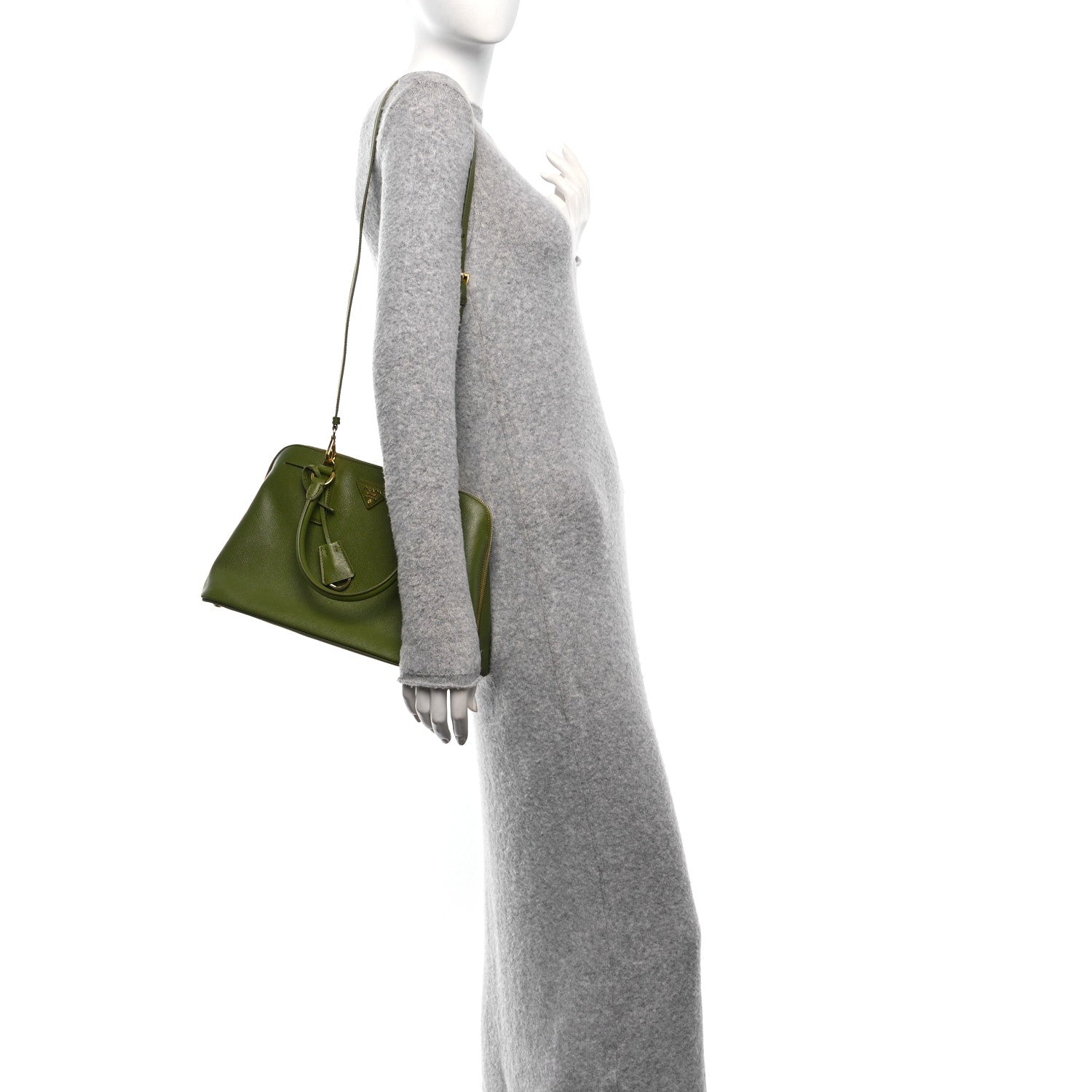 Prada Saffiano Lux Medium Promenade Tote Edera 2 of 10