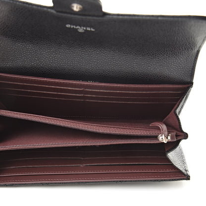 Chanel Caviar Quilted Large Flap Gusset Wallet Black 5 of 10