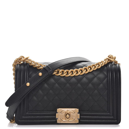 Chanel Caviar Quilted Medium Boy Flap Black 1 of 7