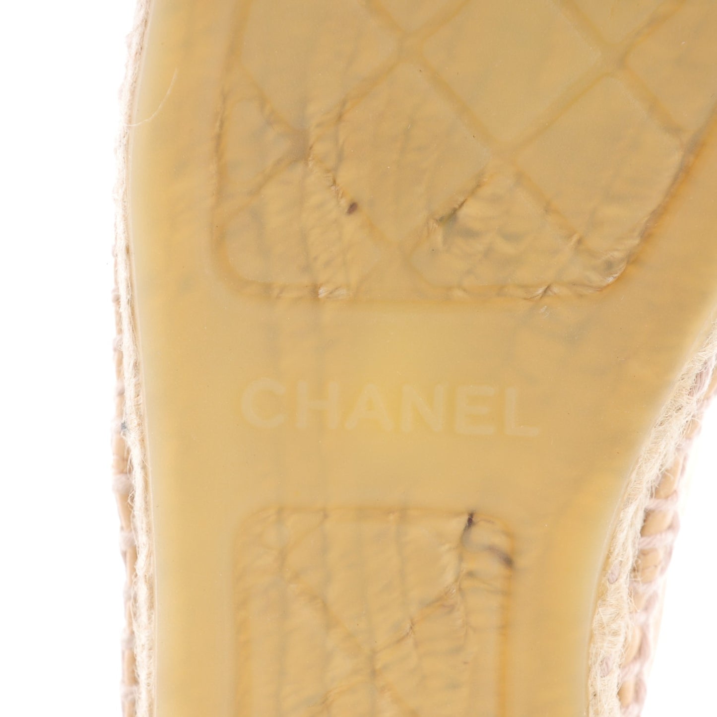 Lambskin CC Espadrilles 39 Beige Black