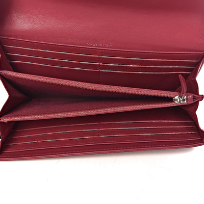 Chanel Lambskin Embossed Camellia Large Gusset Flap Wallet Pink 5 of 17