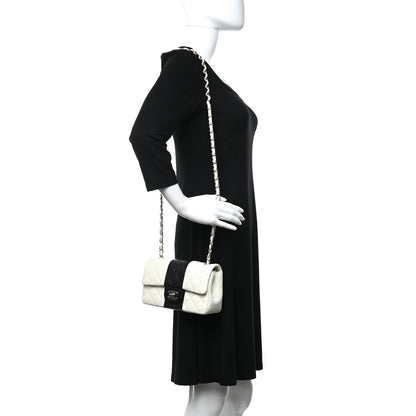 Chanel Lambskin Quilted Mini Rectangular Flap White Black 2 of 13
