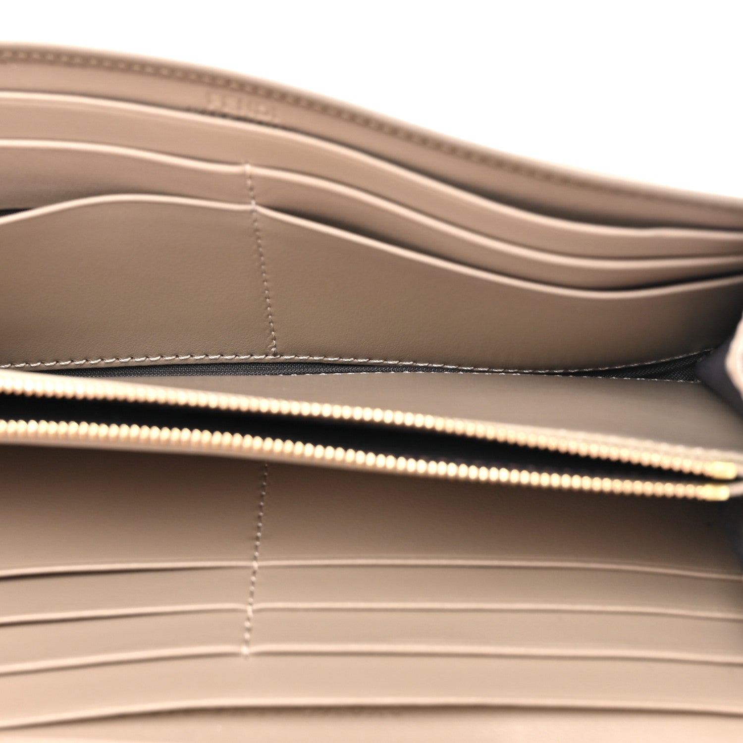 Fendi Vitello King Cruise FF Diamonds Continental Envelope Wallet On Chain Truffle Dove 5 of 10