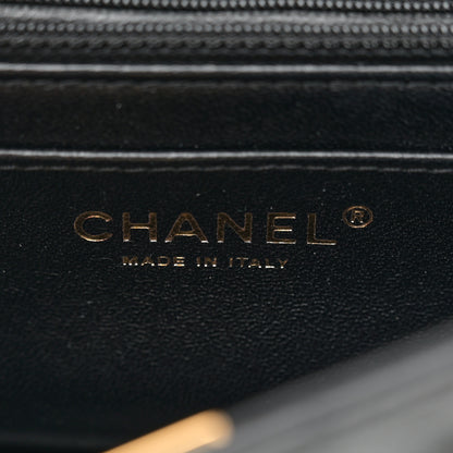 Chanel Lambskin Quilted Mini Crystal Top Handle Rectangular Flap Black 6 of 11