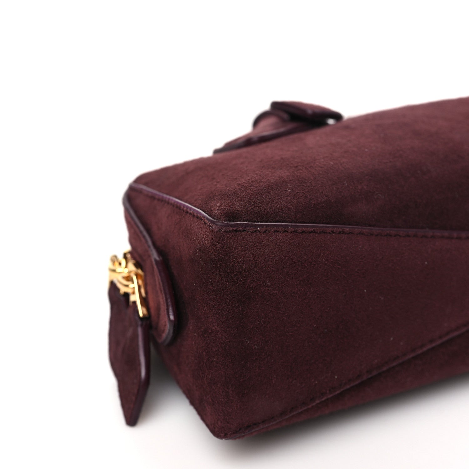 Alaia Suede Goatskin Teckel Clutch Rouge Grenat 9 of 10