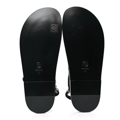 Chanel Grained Calfskin Velcro Dad Sandals 40 Black 5 of 9