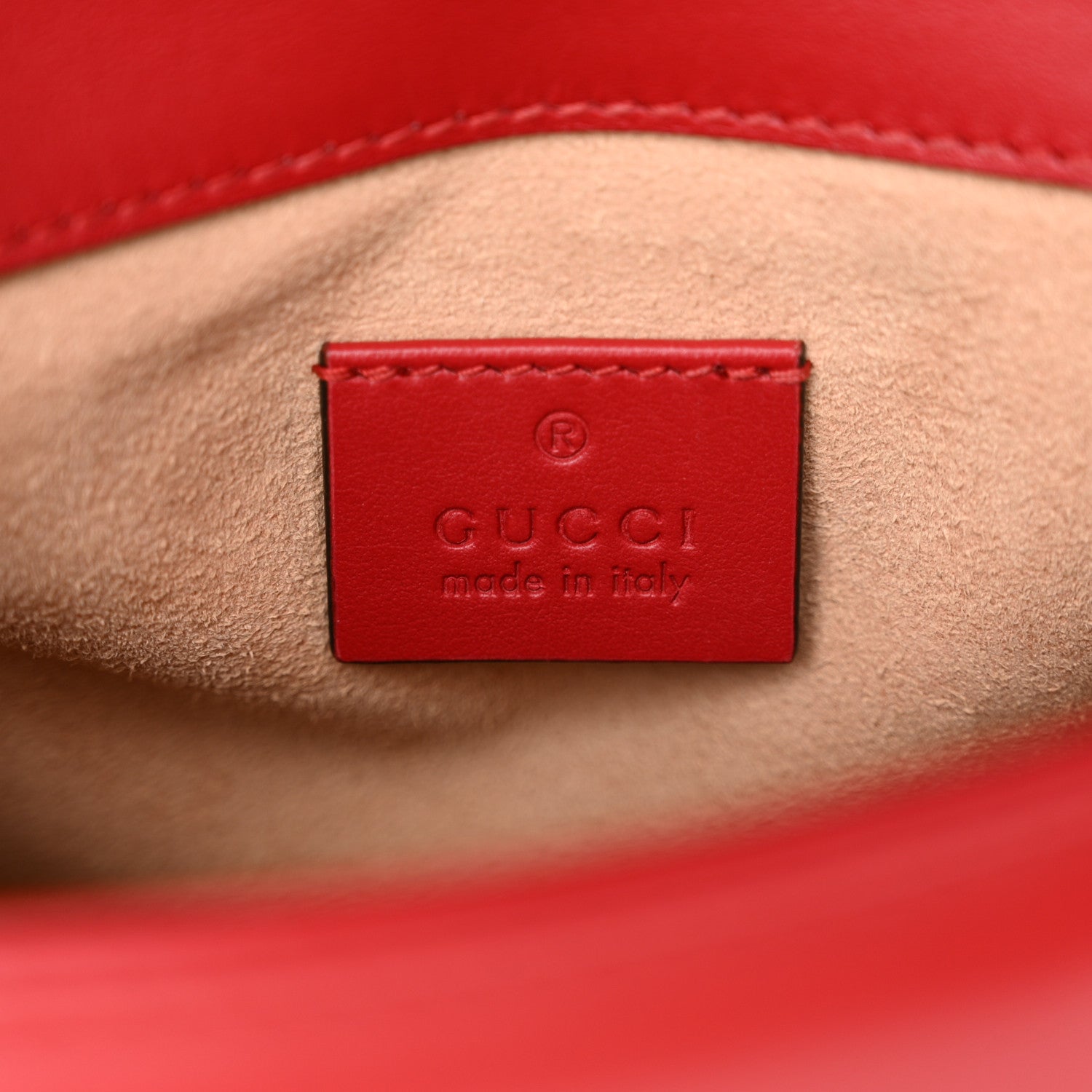 Gucci Calfskin Matelasse Mini GG Marmont Top Handle Shoulder Bag Hibiscus Red 6 of 14