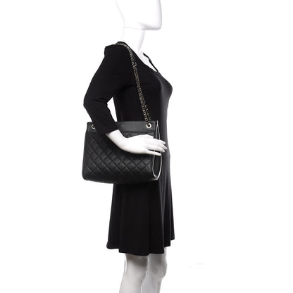 Chanel Caviar Quilted In Out Flap Shopping Tote Black 2 of 11