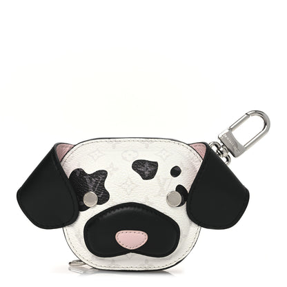 Louis Vuitton Monogram Dog Bag Charm Key Holder Black 1 of 6