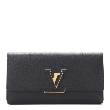 Louis Vuitton Taurillon Capucines Wallet Black 1 of 9