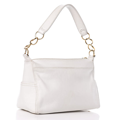 Chanel Grained Calfskin CC Shoulder Bag White 3 of 15