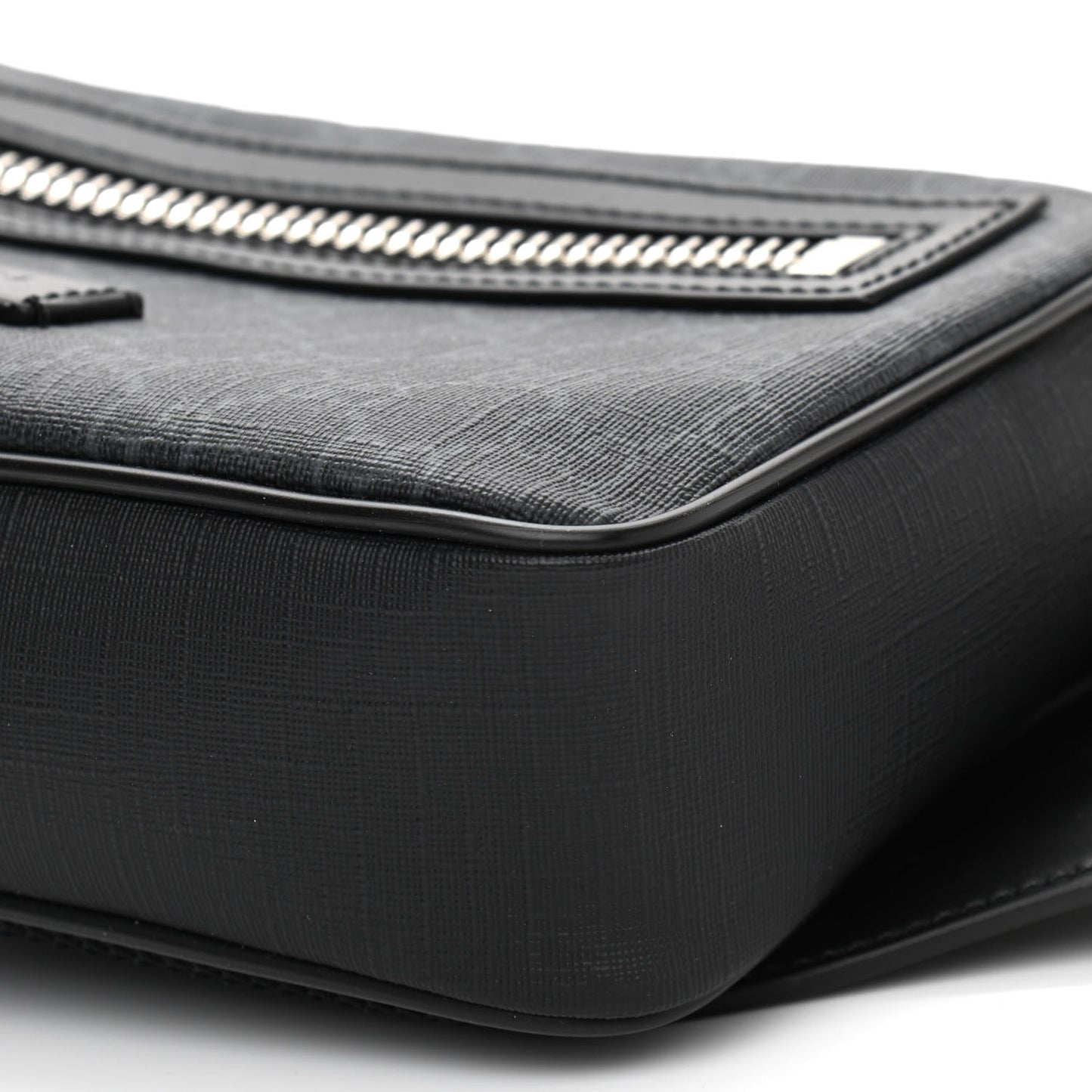 Soft GG Supreme Monogram Web Belt Bag Black Grey