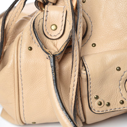 Chloe Leather Paddington Front Pocket Tote Beige 10 of 17