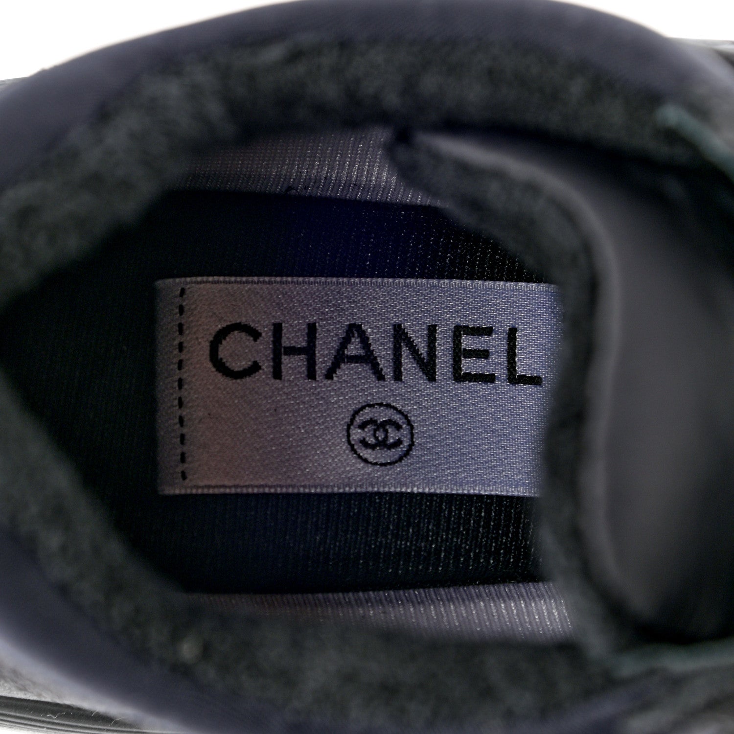Chanel Nylon Calfskin Suede CC Sneakers 37 Black 9 of 9